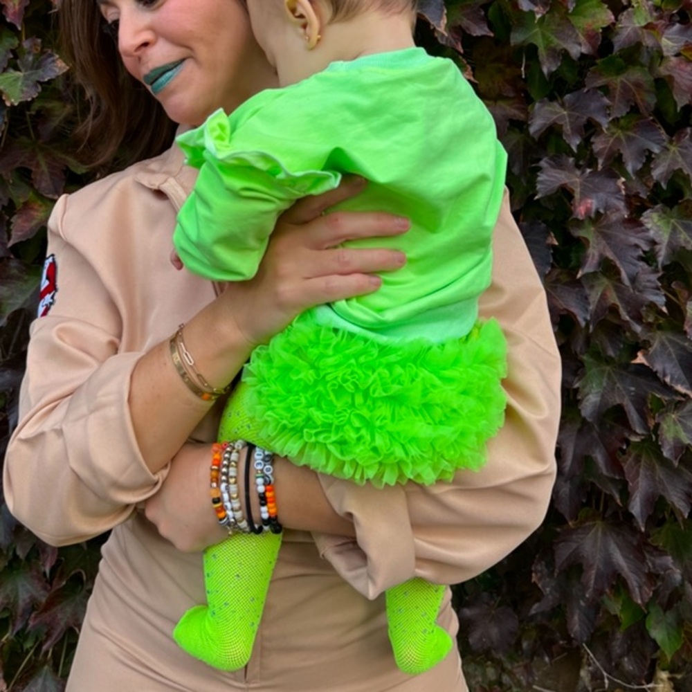 Neon Green Ruffle Bloomer, Baby 3-24mo